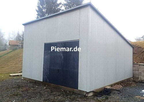Blechgarage halle 6x8x4m - halle,