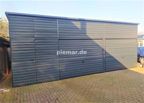 Blechgarage 8x4x3 schwingtor - blechgarage,