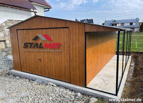 Metallgarage 4x6m - +,