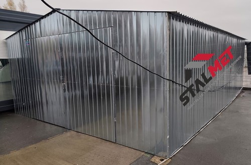 Blechgarage 5x5x2 55m mit - +,