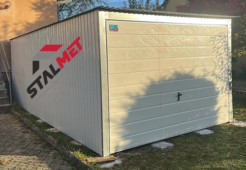 Blechgarage 3x4 5m pultdach - +, 3x4,5m