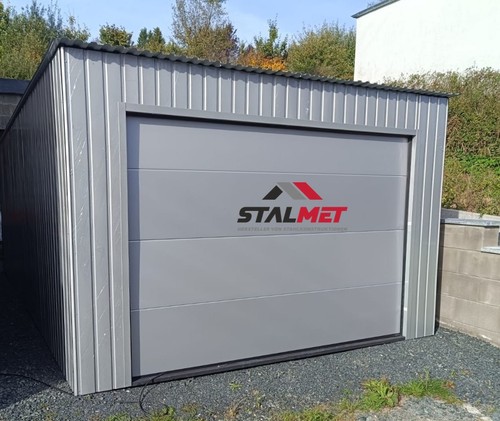 Blechgarage 5x4m farbe mit - 3,5x4m,