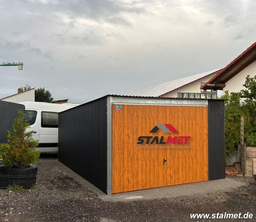 Blechgarage 5x6x2 14m - blechgarage, 3,5x6x2,14m