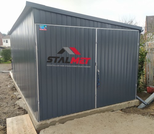 Blechgaragen 5x5m neigung - 3,5x5m,