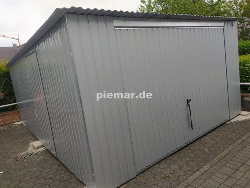Blechgarage mit schwingtor - mit,
