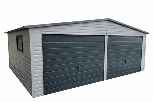 Blechgarage 5x7x2 m mit - 6,5x7x2,65,