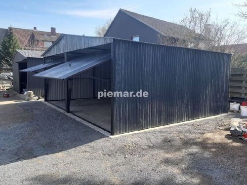 Blechgarage 6x5x2 mit - blechgarage,