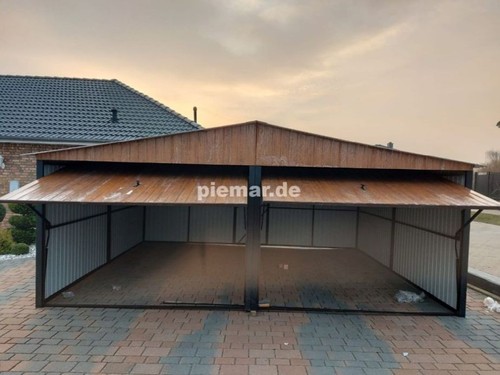 Blechgarage 6x6 5x2 mit - blechgarage, 6x6,5x2,65