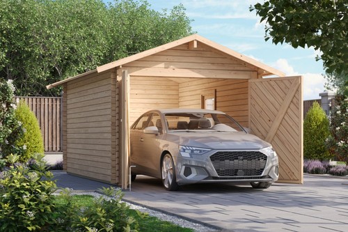 Blockbohlengarage holzgarage - blockbohlengarage,